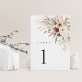 Boho Pampagras Bloem Huwelijk Tafel Nummers