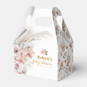 Boho Pampas Baby shower Favoriet Box Floral Bedankdoosjes (Achterkant)
