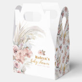 Boho Pampas Baby shower Favoriet Box Floral Bedankdoosjes (Geopend)