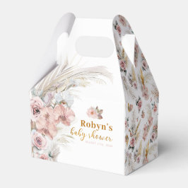 Boho Pampas Baby shower Favoriet Box Floral Bedankdoosjes