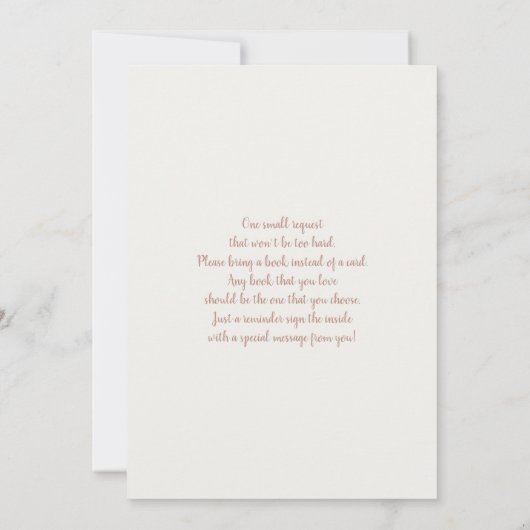 Boho Pampas Baby shower Girl Invitation Kaart (Achterkant)