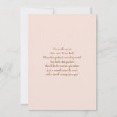 Boho Pampas Baby shower Girl Invitation Kaart (Achterkant)