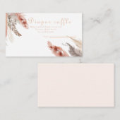 Boho Pampas Baby shower Informatiekaartje (Voorkant / Achterkant)