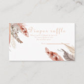 Boho Pampas Baby shower Informatiekaartje (Voorkant)