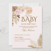 Boho Pampas Baby Shower Invitation (Voorkant)
