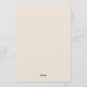 Boho Pampas Baby Shower Invitation ,Neutral Modern Kaart (Achterkant)