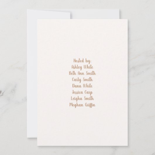 Boho Pampas Baby shower Uitnodiging (Achterkant)