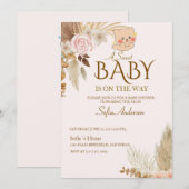 Boho Pampas baby shower uitnodiging (Voorkant / Achterkant)