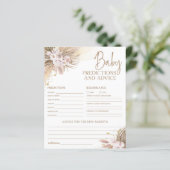 Boho Pampas Baby Voordicaties en Advice Kaarten (Staand voorkant)