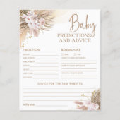 Boho Pampas Baby Voordicaties en Advice Kaarten (Voorkant)