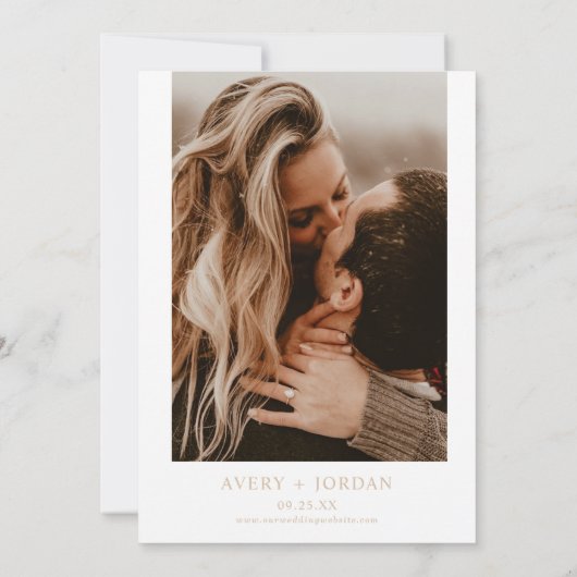 Boho Pampas Beige Grass Save the Date Kaart (Achterkant)