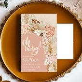 Boho Pampas Bloemen Bruiloftsdouche Kaart