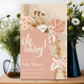 Boho Pampas Bloemen Douche Kaart