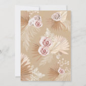 Boho pampas bloemenmeisje baby shower kaart (Achterkant)