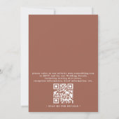 Boho Pampas Bloemrijke Elegante Chic QR Code Trouw Kaart (Achterkant)