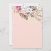 Boho Pampas Blush Floral Vrijgezellenfeest Kaart (Achterkant)