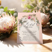 Boho Pampas Blush Floral Vrijgezellenfeest Kaart