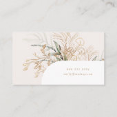 Boho Pampas Blush White Eucalyptus Corporate Visitekaartje (Achterkant)