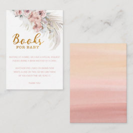 Boho Pampas Boeken voor Baby Kaart Girl Notitiekaartje