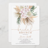 Boho Pampas bridal doucheuitnodiging Kaart (Voorkant / Achterkant)