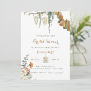 Boho Pampas Bridal Shower Kaart