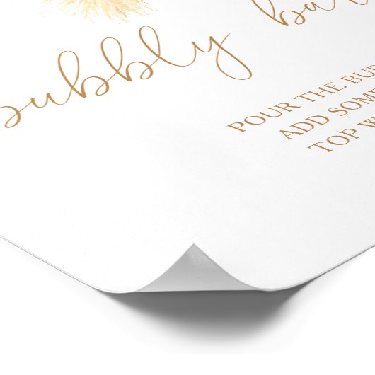 Boho pampas - bubbelbar poster (Hoek)