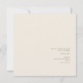 Boho Pampas Champagne Salie/Crème Vierkant Bruids- Kaart (Achterkant)