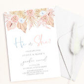 Boho Pampas Dried Floral Baby Kaart