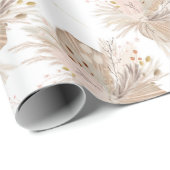 Boho pampas dry waterverf Patroonwoestijn Cadeaupapier (Rol Hoek)