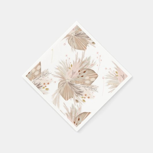 Boho pampas dry waterverf Patroonwoestijn Servet (Hoek)