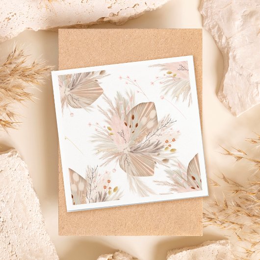 Boho pampas dry waterverf Patroonwoestijn Servet