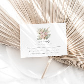 Boho Pampas Dusty Roos RSVP behuizing Kaart