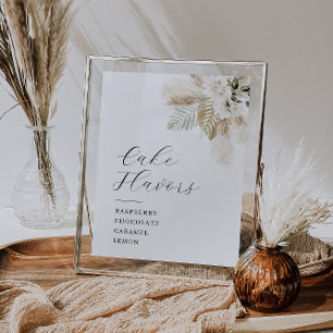 Boho pampa's en groen Taart smaken teken Poster