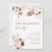 Boho Pampas Engagement Party Kaart (Voorkant)