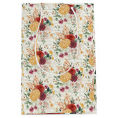 Boho Pampas Floral Antiek handschrift Medium Cadeauzakje (Voorkant)