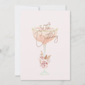 Boho Pampas Floral en Glass Birthday Kaart (Achterkant)