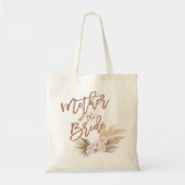 Boho Pampas Floral Moeder van de Bride Tote Bag (Voorkant)