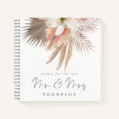Boho Pampas Florals schrijven de heer Mrs Guest Bo Notitieboek (Voorkant)