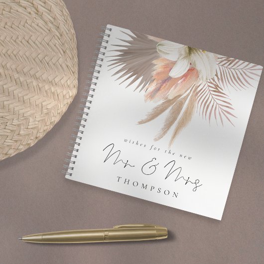 Boho Pampas Florals schrijven de heer Mrs Guest Bo Notitieboek