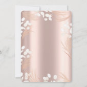 Boho Pampas Flowers Roos Gold 40e verjaardag Kaart (Achterkant)