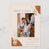 Boho Pampas Foto Bohemian Wedding Save The Date (Voorkant / Achterkant)