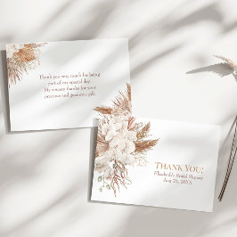 Boho Pampas Garden Vrijgezellenfeest Dank u kaart