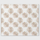 Boho pampas gedroogd gras waterverfpatroon woestij cadeaupapier (Vlak)