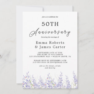 Boho Pampas Gras 50ste huwelijksverjaardag Kaart