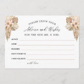 Boho Pampas Gras Advies en Wensen Bedankkaart (Voorkant)