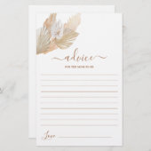 Boho pampas gras Advies voor de aanstaande moeder (Voorkant / Achterkant)