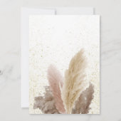 BOHO PAMPAS GRAS Aquarel SAVE THE DATE Kaart (Achterkant)