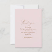 Boho Pampas Gras Baby Shower Bedankkaart (Achterkant)