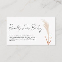 Boho Pampas Gras Baby Shower Boek Verzoek