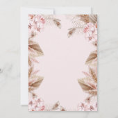 Boho Pampas Gras Baby Shower Kaart (Achterkant)